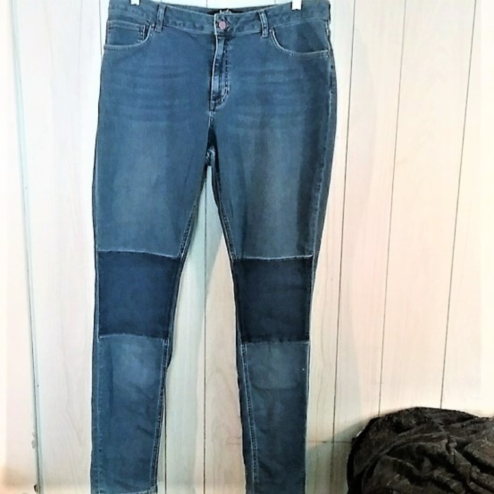 Boden The Soho Skinny Panel Patchwork Jeans Long